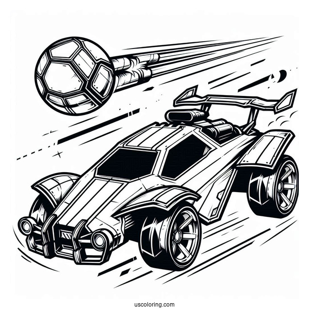 Rocket League Coloring Page Octane For Kids