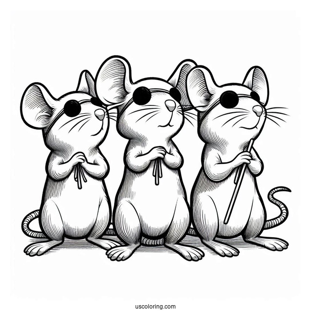 Three Blind Mice From Shrek To Color
