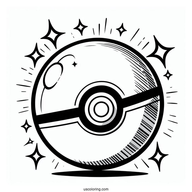 Pokéball Coloring Page Of Great Ball Pokemon Card