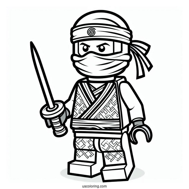 Coloring Page Of Lego Ninja For Kids