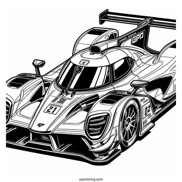 GPT Hypercar Coloring Sheet For Kids