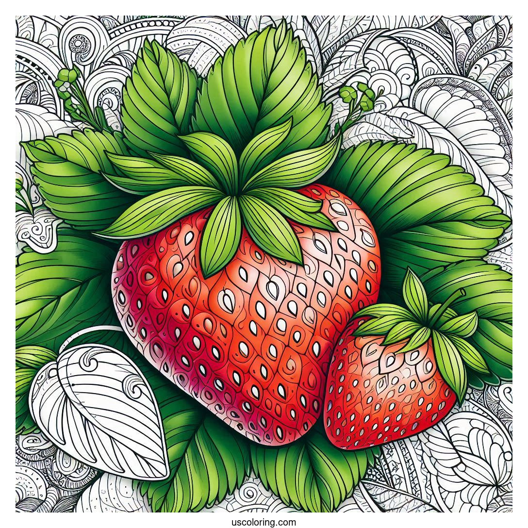 Strawberry Coloring Pages Featured Image v2