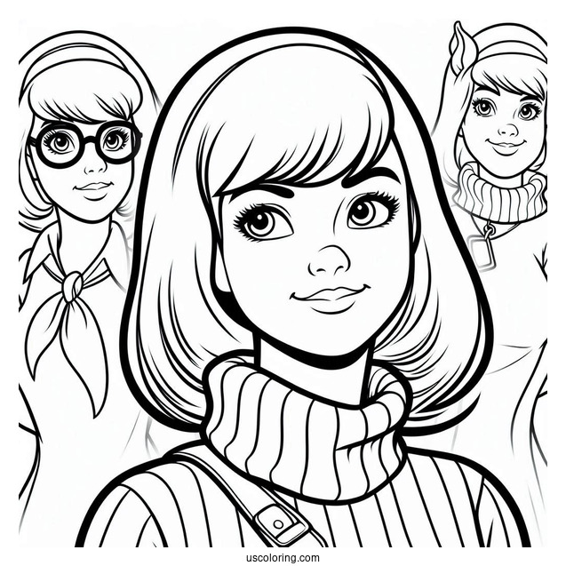 Velma From Scooby-Doo Coloring Picture