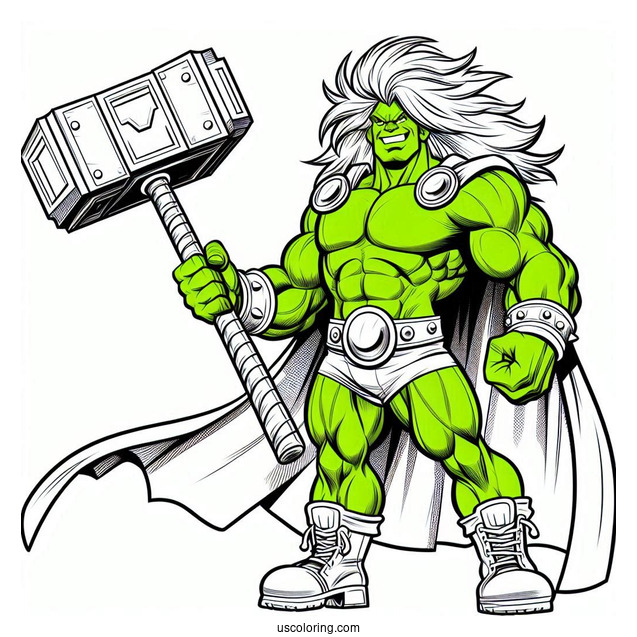 Hulk Smash Coloring Page For Kids