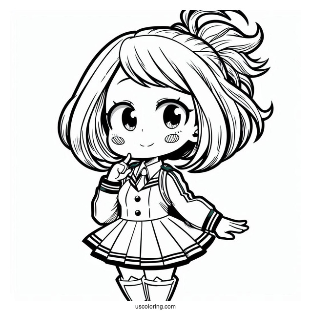 My Hero Academia Coloring Page Of Chibi Mirio Togata For Preschoolers