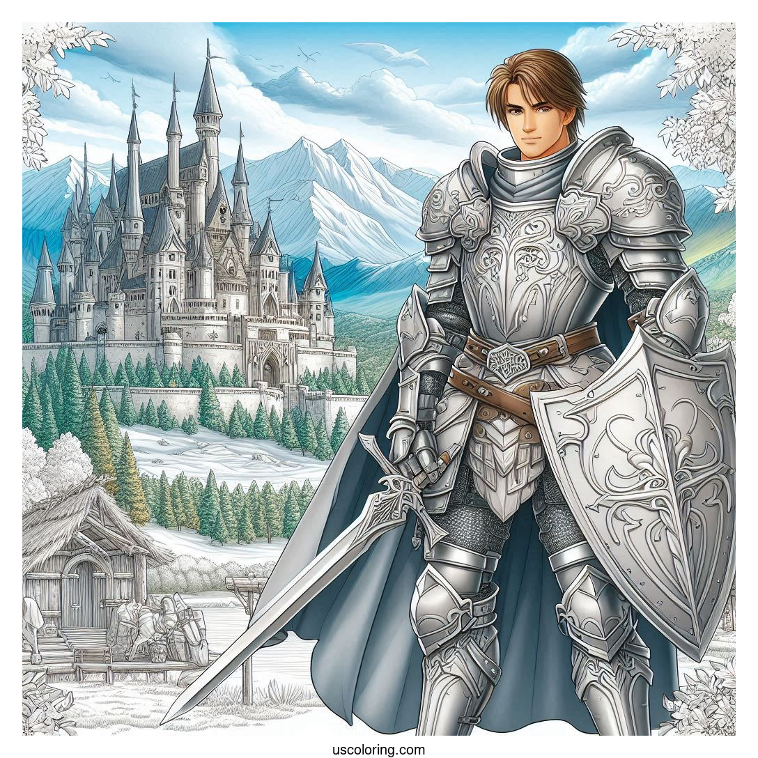 Knight Coloring Pages Featured Image