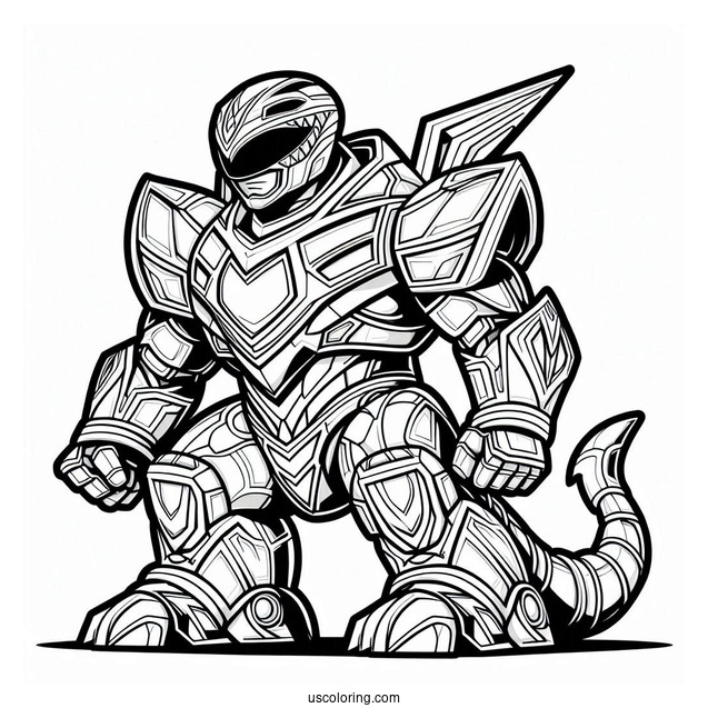 Tricerazord Coloring In For Kids