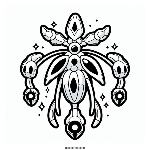 Zygarde EX Cell Formation Pokemon Card Coloring Sheet