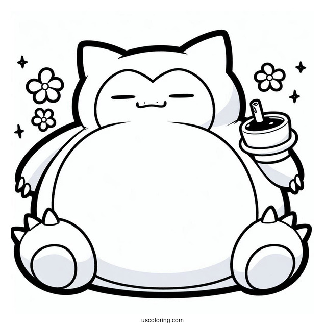 Snorlax Coloring Page Unfazed Fat Pokemon Card