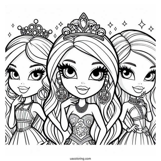 Coloring Page Of Bratz Poster