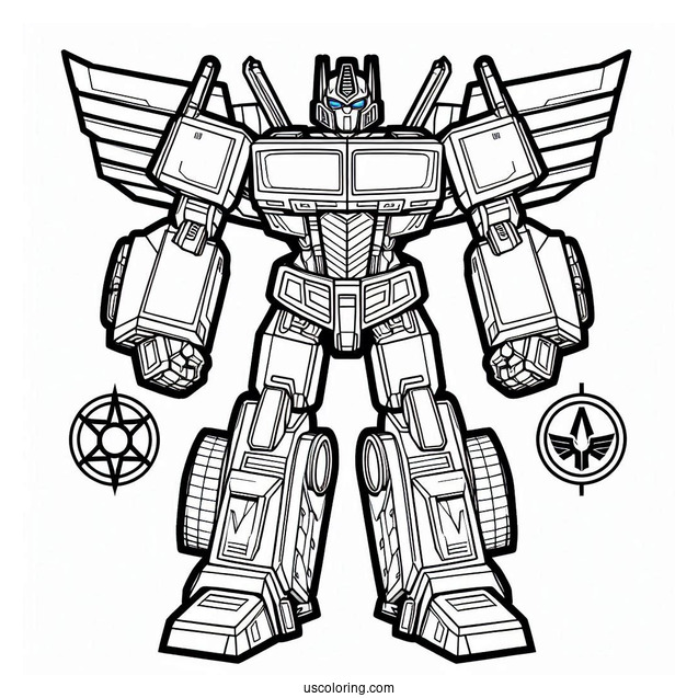 Optimus Prime Rescue Bots Coloring Page