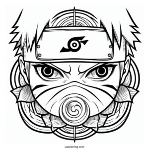 Kakashi Coloring Page Of Mangekyo Sharingan