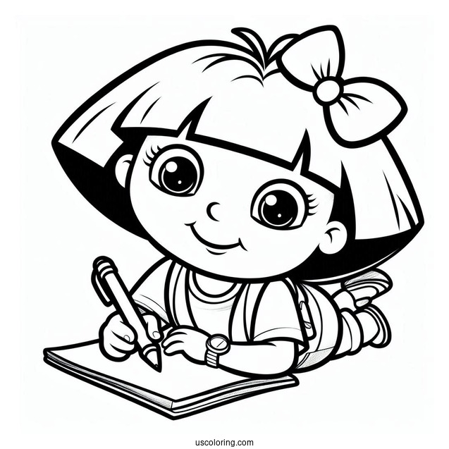 Dora Giving Note To Swiper