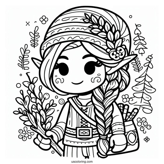 Lego Elf Coloring Picture For Kids