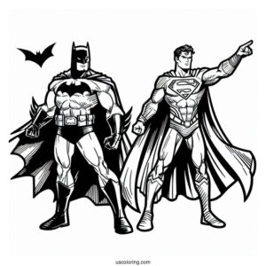 Batman And Superman Coloring Page