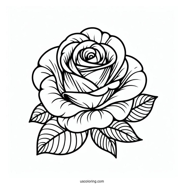 Easy Outline Of a Rose