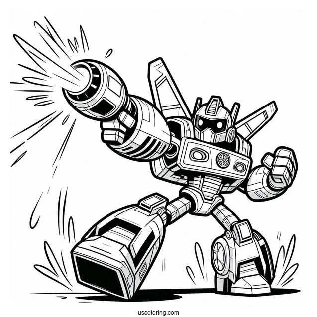 Rescue Bots Coloring Page Heatwave Punching The Air