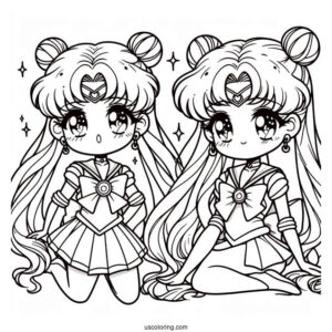 Kawaii Sailor Venus Coloring Page