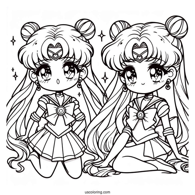 Kawaii Sailor Venus Coloring Page