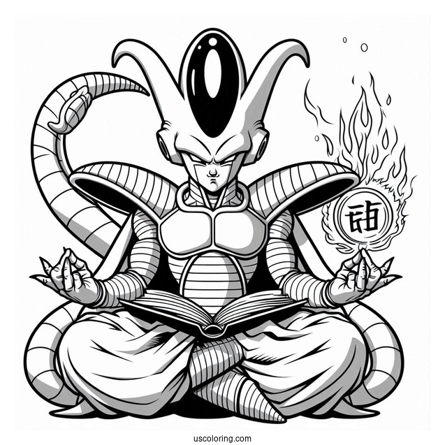 Dragon Ball Z Coloring Page Of Majin Buu’s Servant Babidi’s Minion Yakon