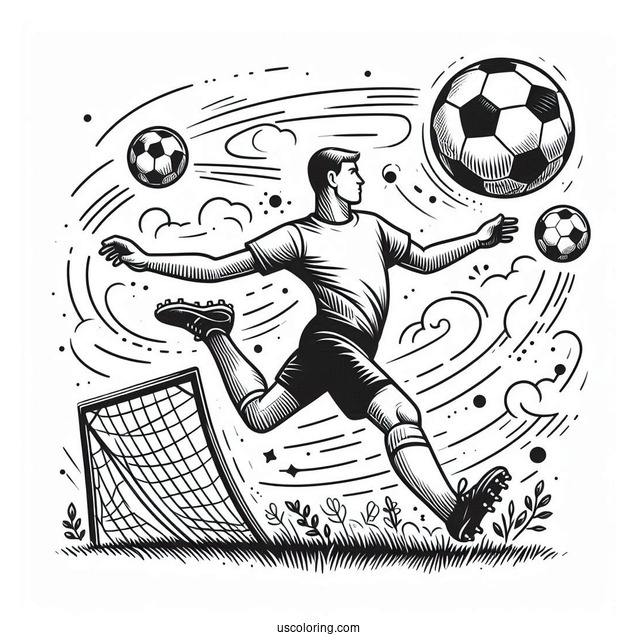 Soccer Player Doing Trick Shots