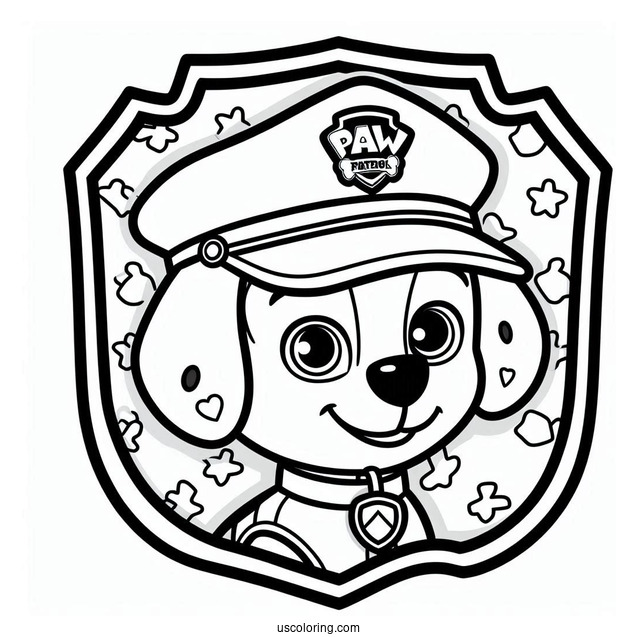 Paw Patrol Logo Coloring Sheet