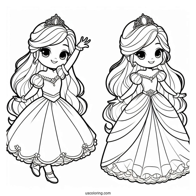 Simple Princess Daisy Coloring Page