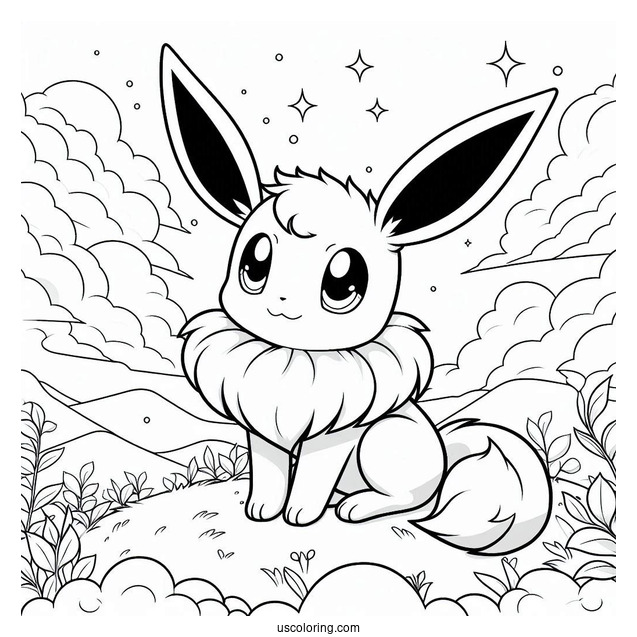 Sylveon Eevee In The Clouds
