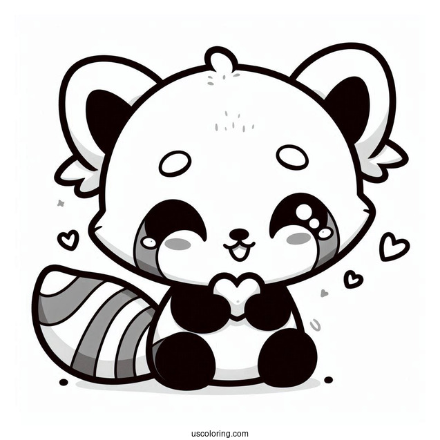 Adorable Kawaii Red Panda