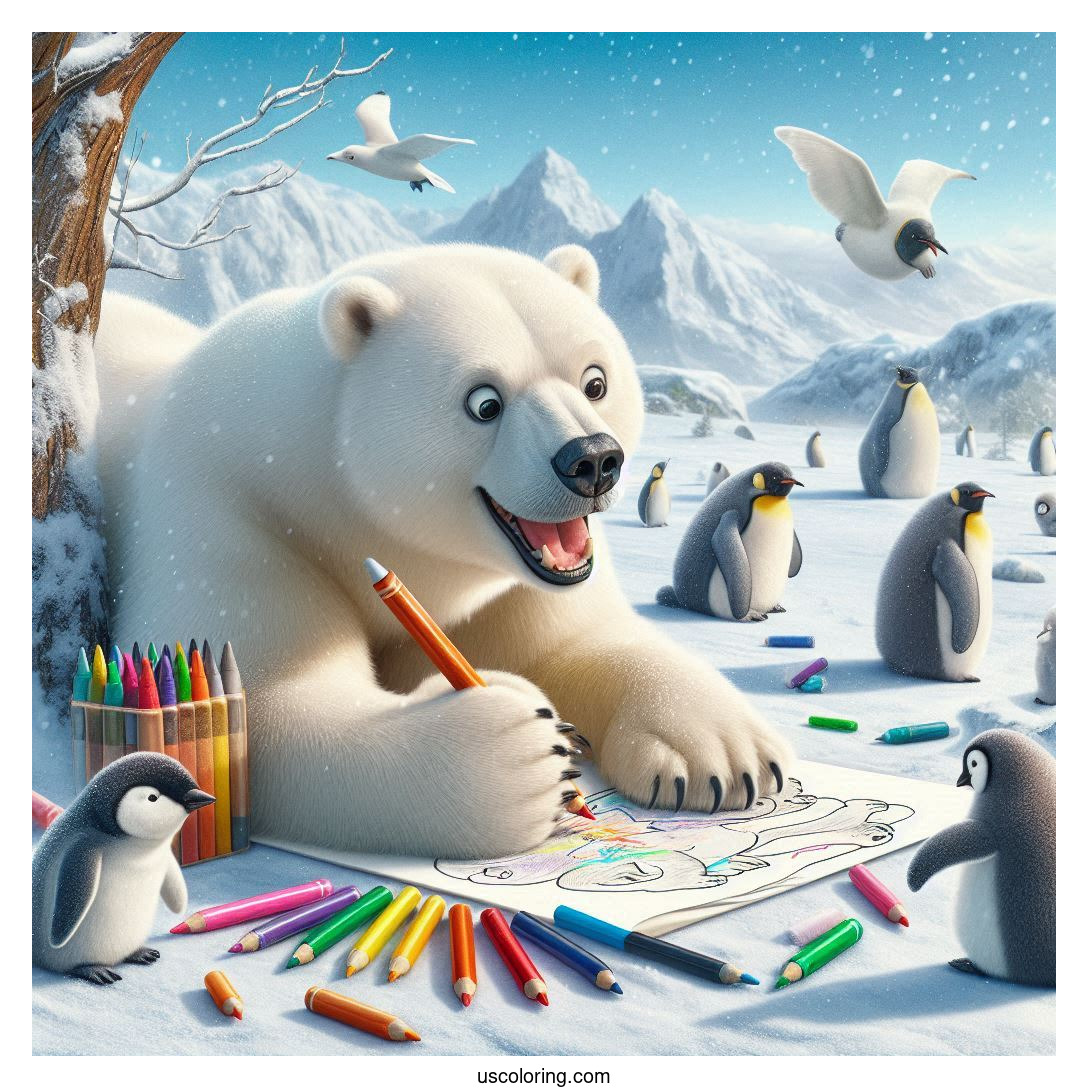 Polar Bear Coloring Pages Featured Image