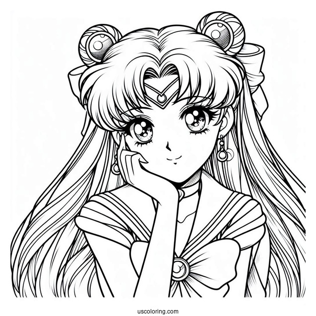 Detailed Coloring Page Of Sailor Venus