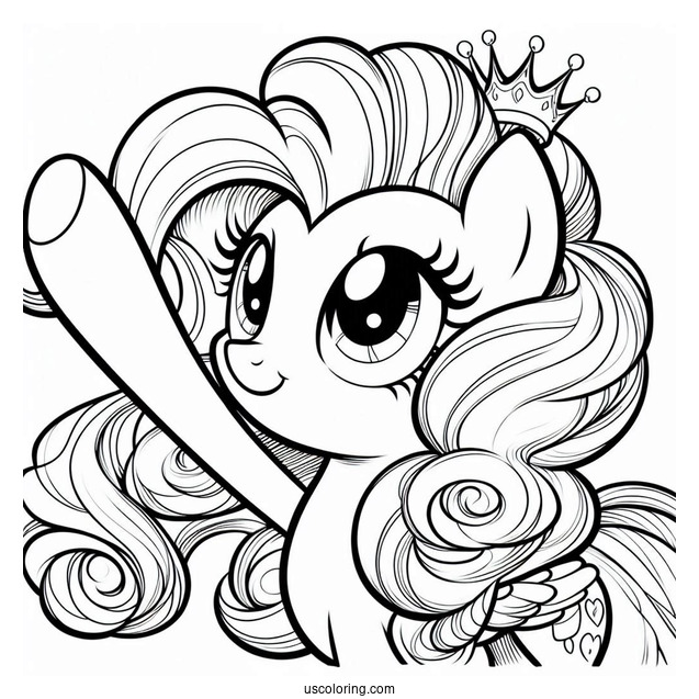 Pinkie Pie Coloring Page High Fiving Equestria Girls Version