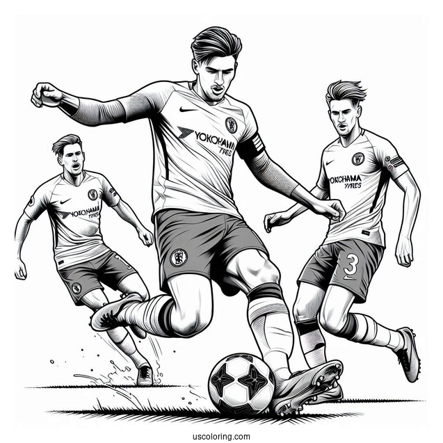 Premier League Soccer Player To Color