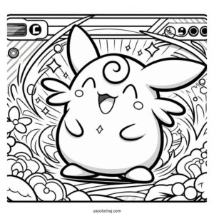 Chansey Scrunch Pokemon Card Coloring Page