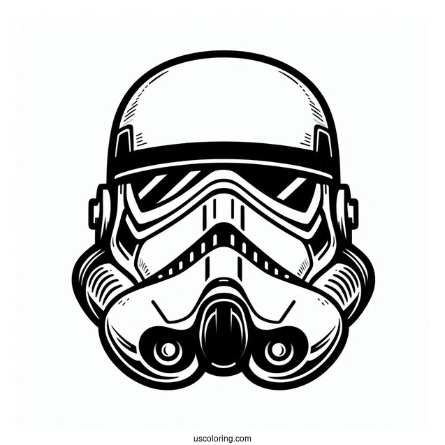 Stormtrooper Coloring Page Of Helmet