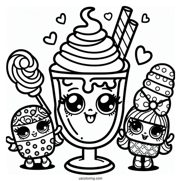 Simple Outline Of Millie Shake Shopkins