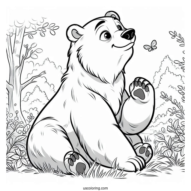 Kenai, Koda, Rutt, And Tuke Brother Bear Coloring Page