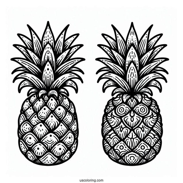 Pineapple Plant Coloring Page