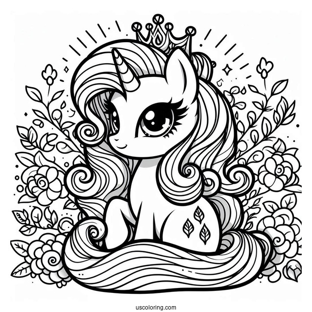 Adorable Rarity Coloring Page