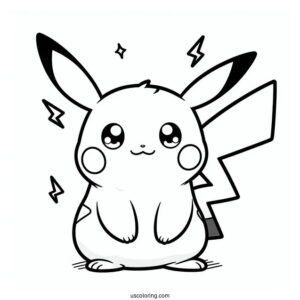 Cool Raichu Coloring Page With Lightning Cheeks