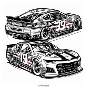 Chevrolet Camaro Wonder NASCAR Coloring Page
