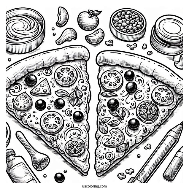 Two Delicious Looking Slices Of Pizza