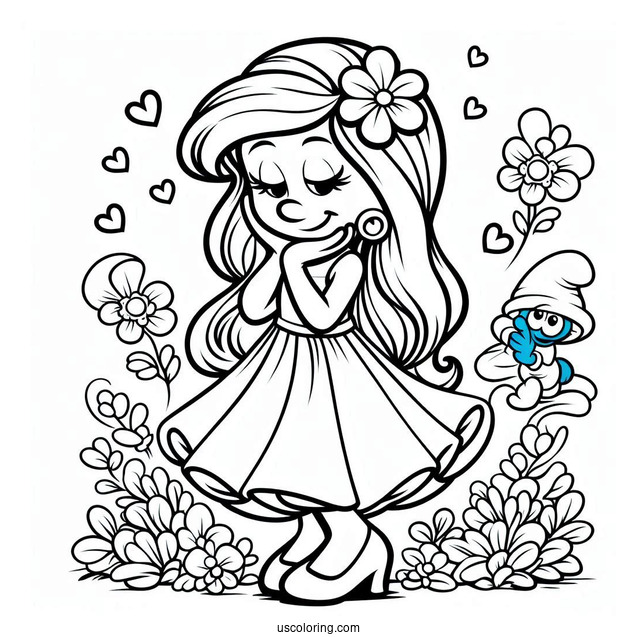 Smurfette In Pretty Dress