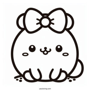 Easy Pompompurin Outline Coloring Page