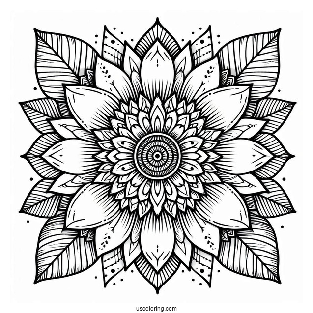 Mandala Coloring Sheet For Adults