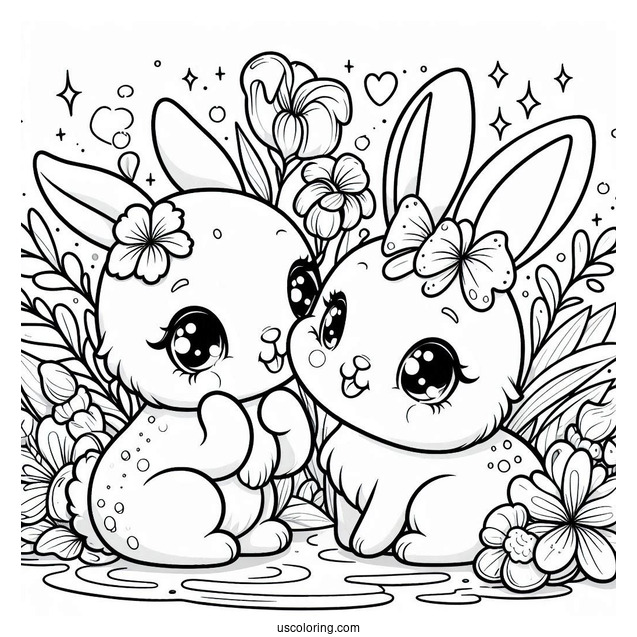 Sunny Bunnies Coloring Page Iris And Shiny