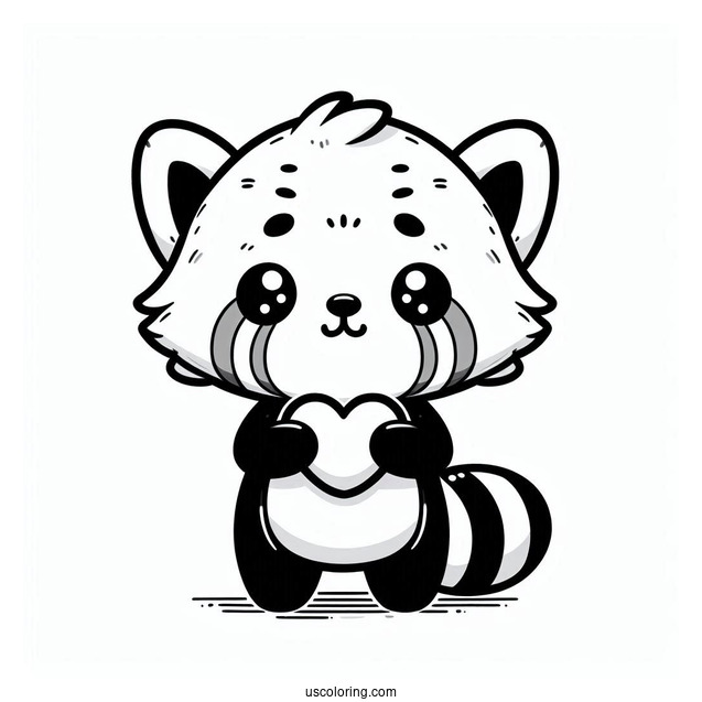 Adorable Kawaii Red Panda