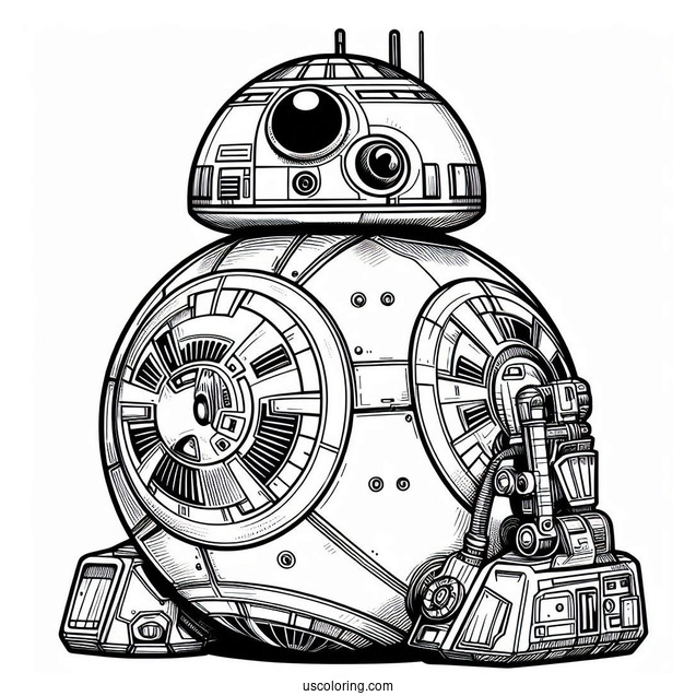 BB8 Star Wars Robot Coloring Page