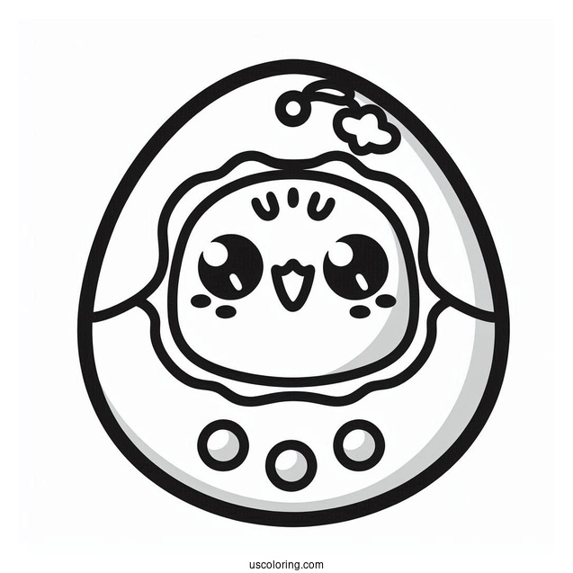 Kuchipatchi In Tamagotchi Coloring Pages Console For Preschoolers
