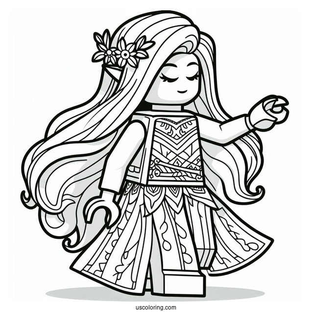 Lego Elf Coloring Picture For Kids